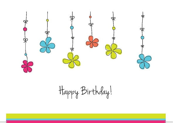 Wordy Bird birthday card happy birthday