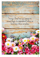 Wordy Bird Sympathy card losing a loved one