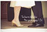 Wordy Bird Wedding card two hearts